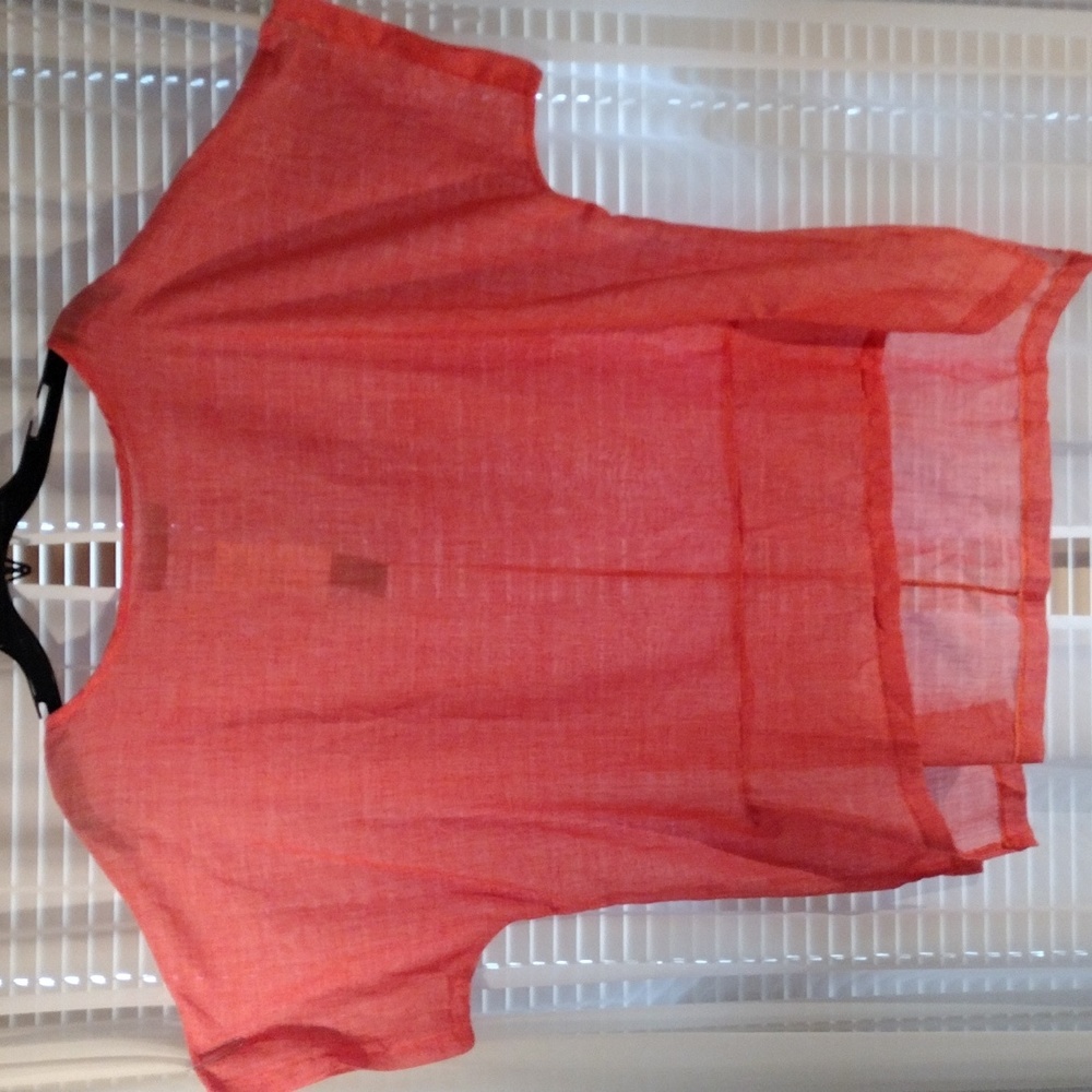 Zanzea Collective sheer peach top. Size XXL.